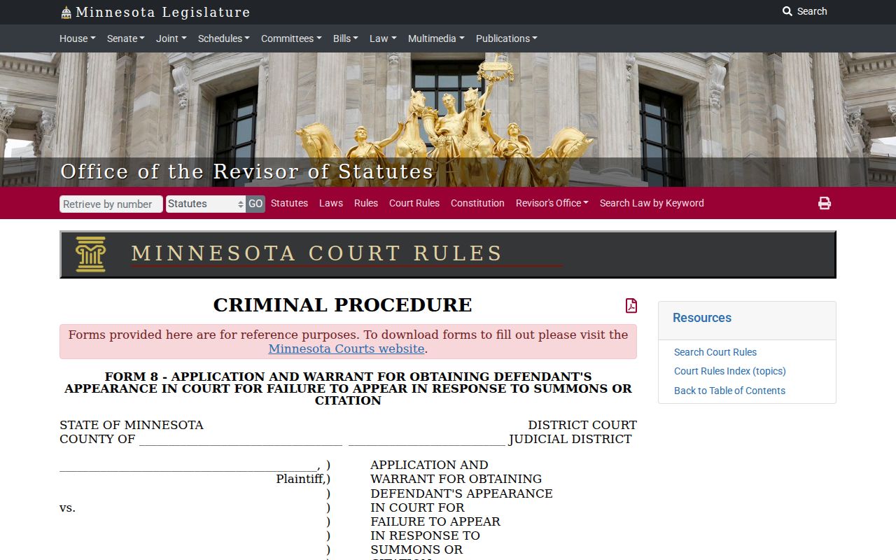 Pope County bench warrant failure-to-appear application form